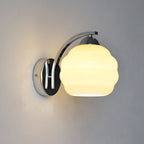 Modern Iron and Glass Wall Sconce With Warm LED Glow