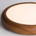 Scandinavian Wood Flush Mount Ceiling Light for Living Room