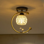 Modern Solid Brass Flush Mount Ceiling Light