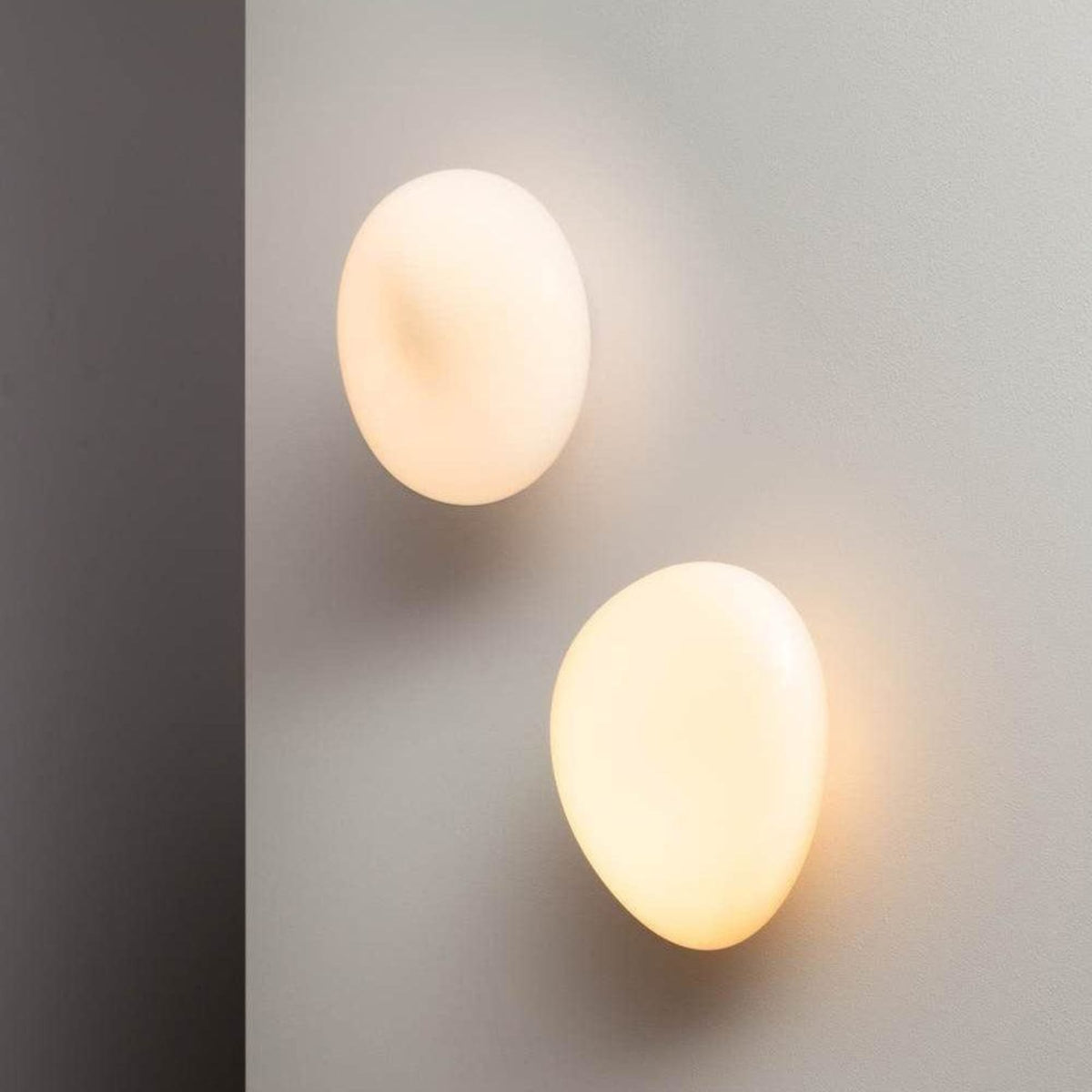 Modern Glass Wall Sconce With Warm Glass Shades