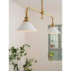 Modern Brass Pendant Light With Ceramic Shades for Dining Room