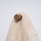 Modern Travertine Wall Sconce With Warm LED Glow