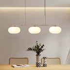 Modern Glass Pendant Light With Tri-Color LED Glow