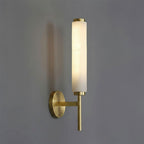 Modern Metal and Faux Alabaster Wall Sconce for Living Room