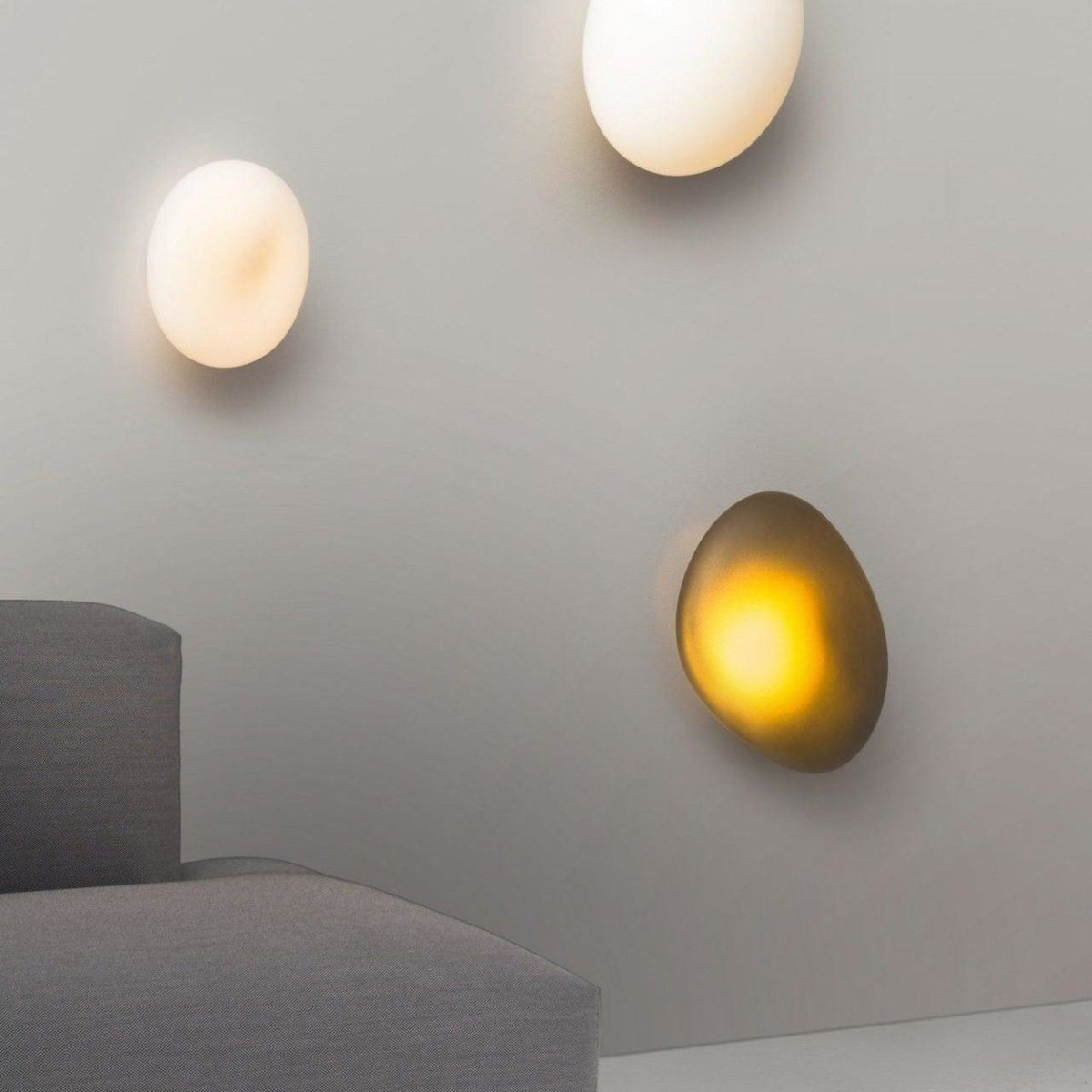 Modern Glass Wall Sconce With Warm Glass Shades