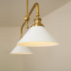 Modern Brass Pendant Light With Ceramic Shades for Dining Room