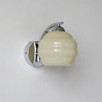 Modern Iron and Glass Wall Sconce With Warm LED Glow