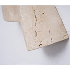 Modern Travertine Wall Sconce With Warm LED Glow