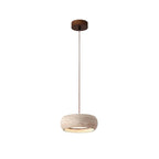 Modern Travertine Stone Pendant Light With Dimmable Remote Control