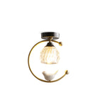 Modern Solid Brass Flush Mount Ceiling Light