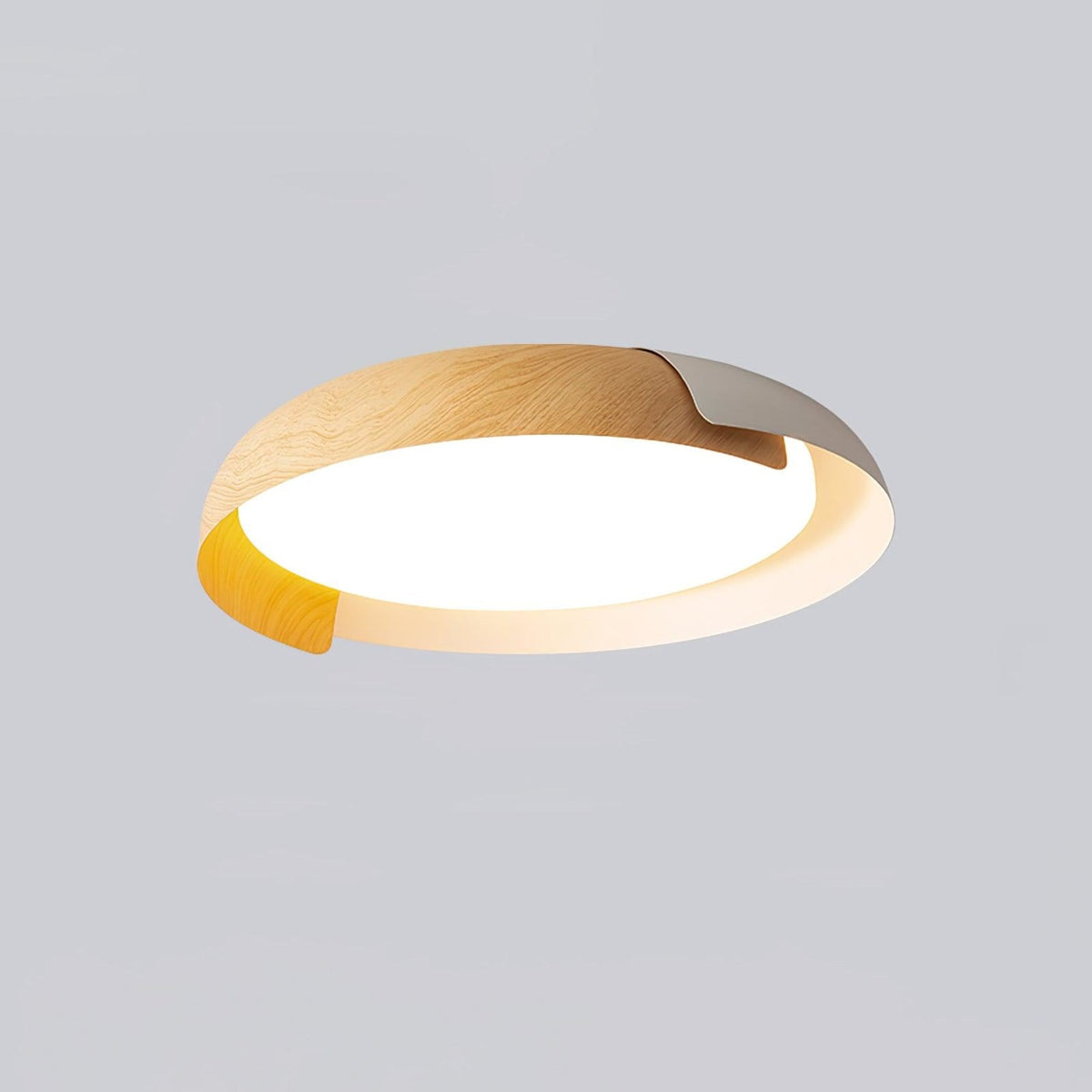 Modern Wood Flush Mount Ceiling Light for Living Room