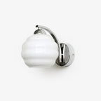 Modern Iron and Glass Wall Sconce With Warm LED Glow