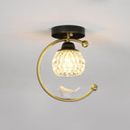 Modern Solid Brass Flush Mount Ceiling Light