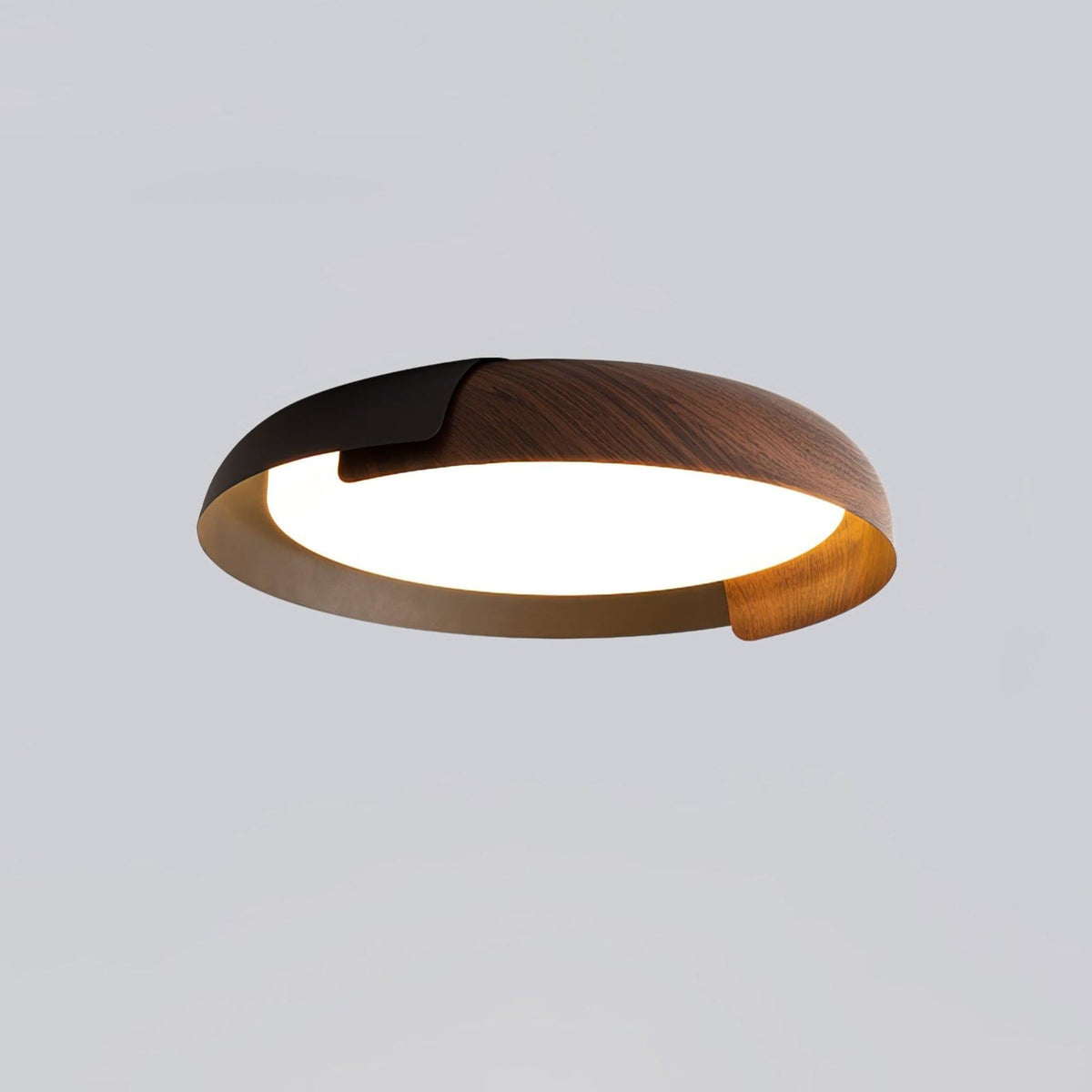 Modern Wood Flush Mount Ceiling Light for Living Room