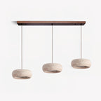 Modern Travertine Stone Pendant Light With Dimmable Remote Control