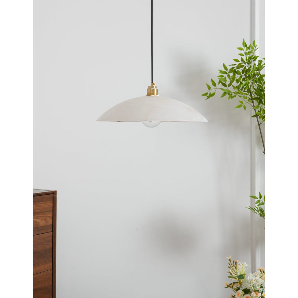 Modern Marble and Copper Pendant Light for Dining Room