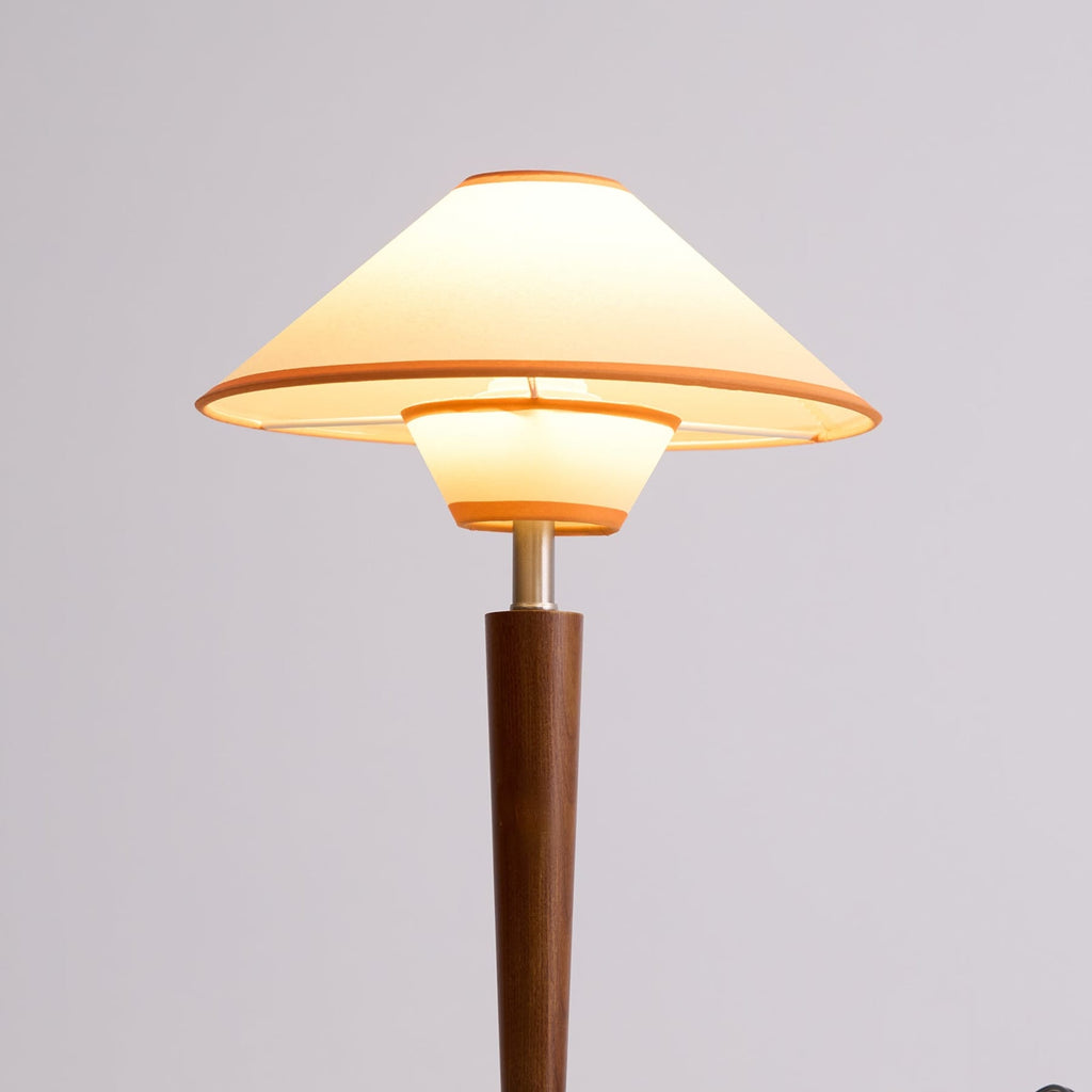 Modern Wood Table Lamp With Fabric Shade for Living Room