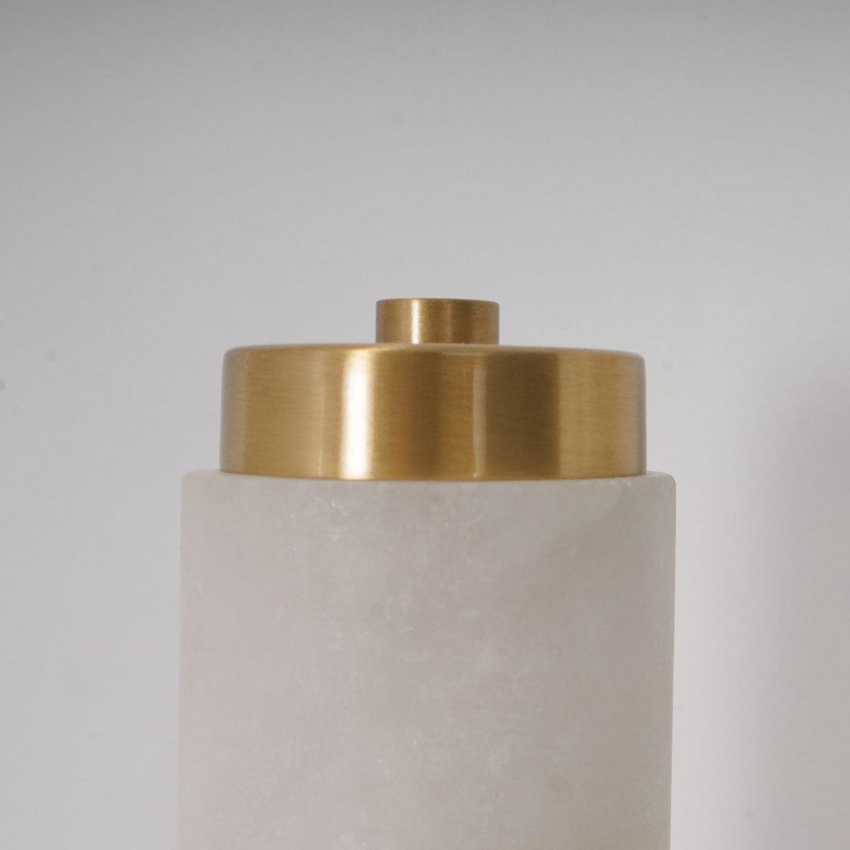 Modern Metal and Faux Alabaster Wall Sconce for Living Room
