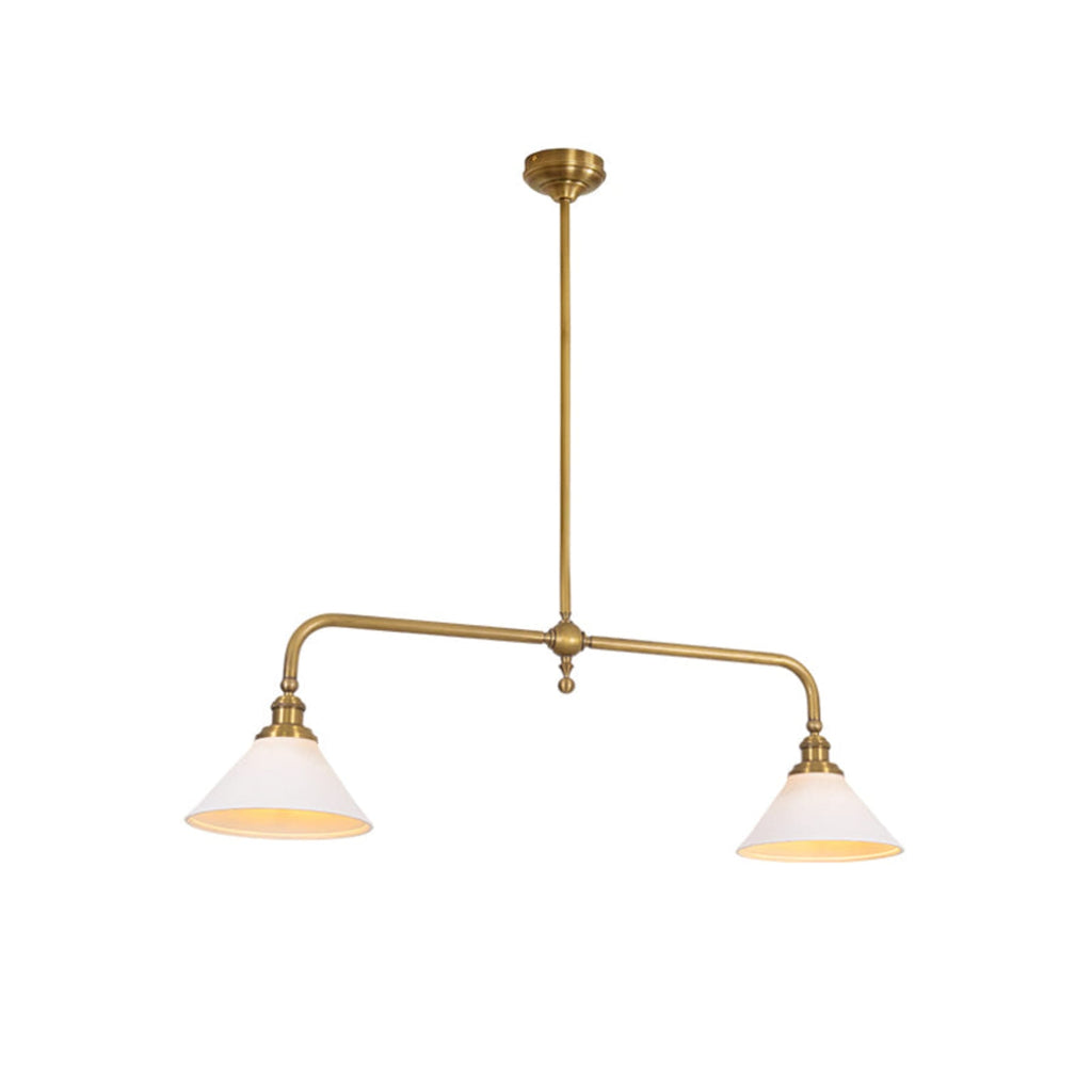 Modern Brass Pendant Light With Ceramic Shades for Dining Room