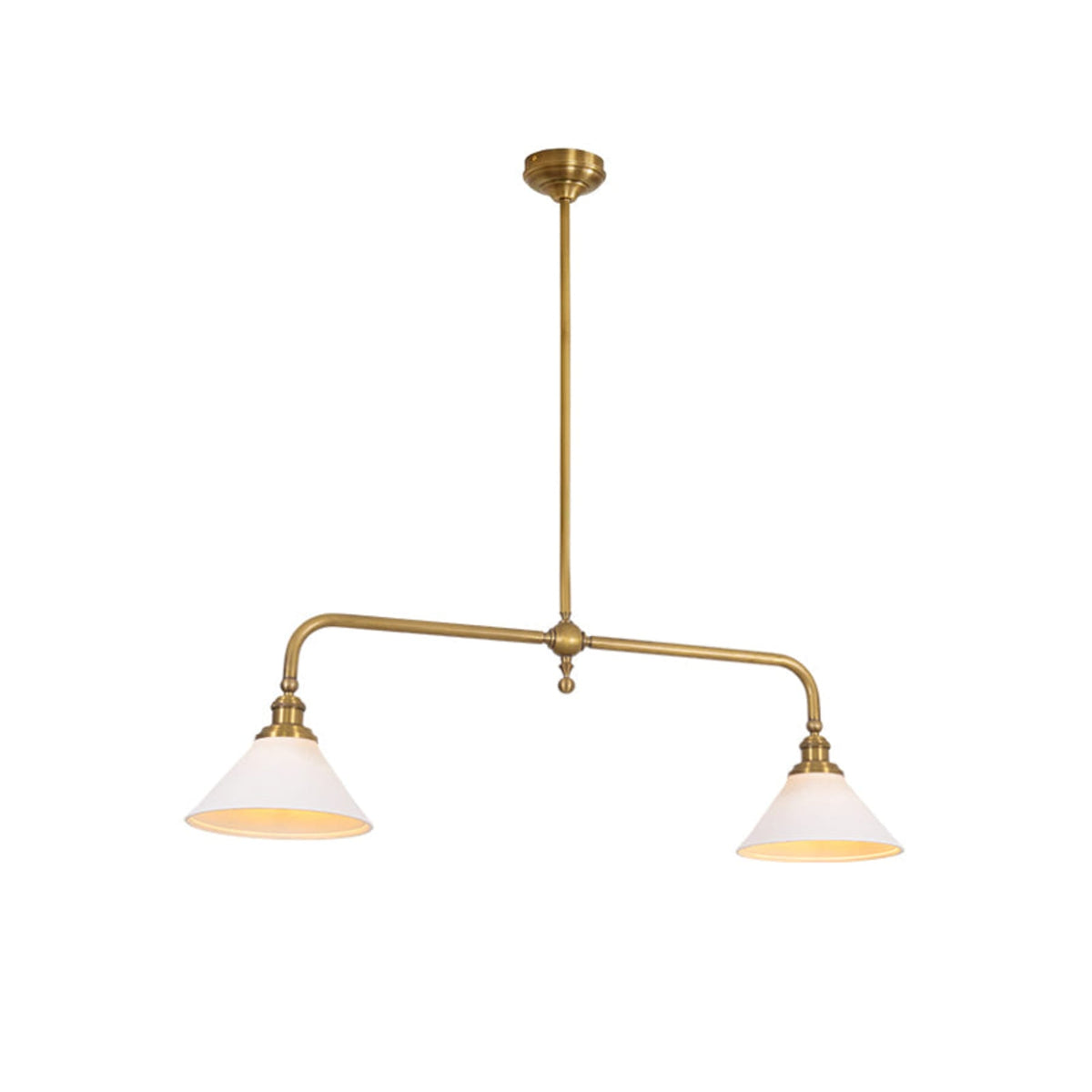 Modern Brass Pendant Light With Ceramic Shades for Dining Room