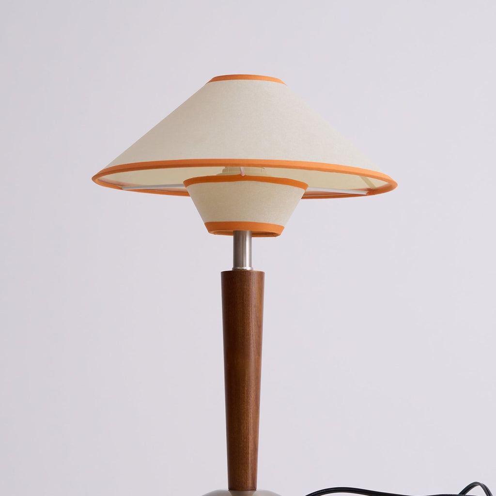 Modern Wood Table Lamp With Fabric Shade for Living Room