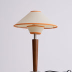 Modern Wood Table Lamp With Fabric Shade for Living Room