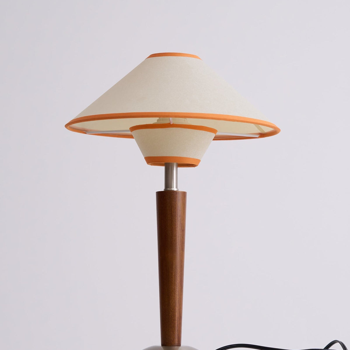 Modern Wood Table Lamp With Fabric Shade for Living Room