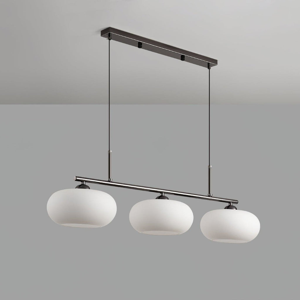 Modern Glass Pendant Light With Tri-Color LED Glow