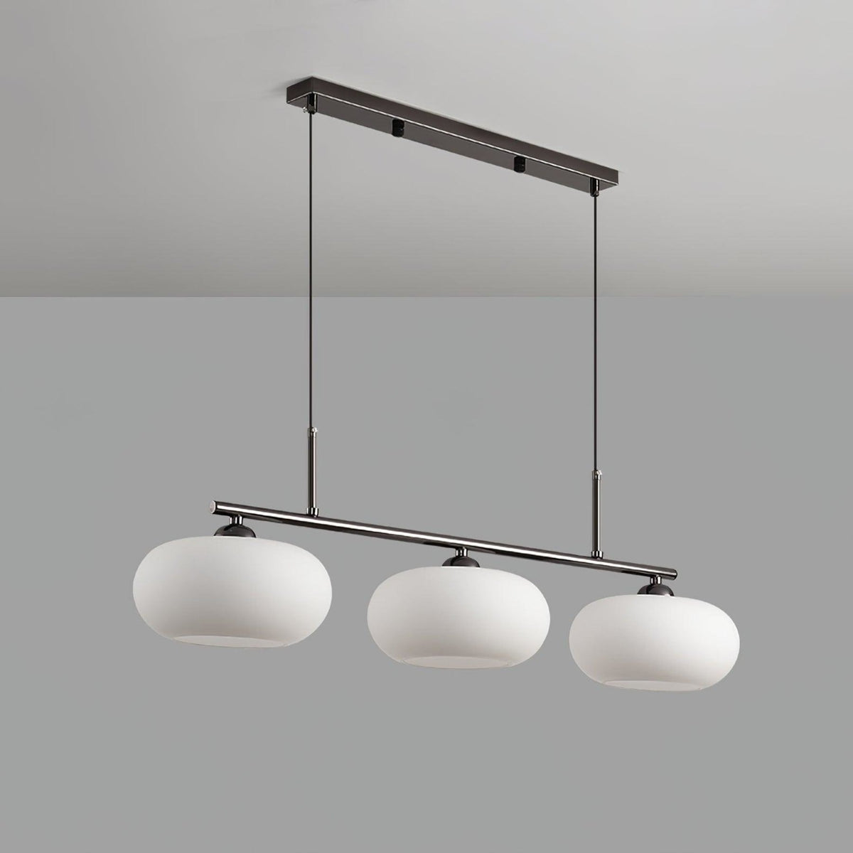 Modern Glass Pendant Light With Tri-Color LED Glow