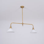 Modern Brass Pendant Light With Ceramic Shades for Dining Room