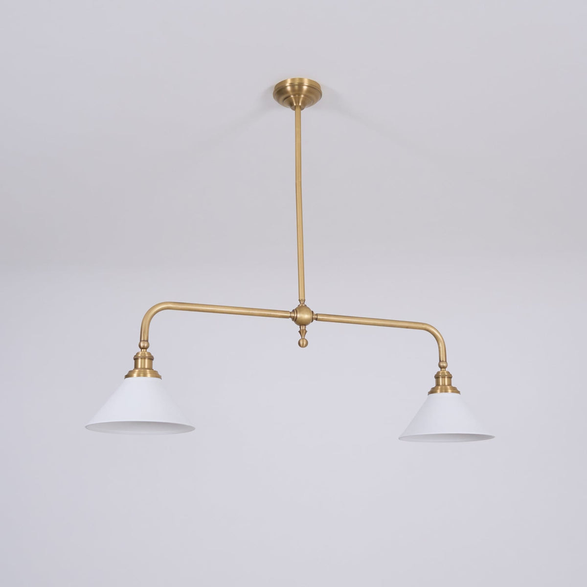 Modern Brass Pendant Light With Ceramic Shades for Dining Room