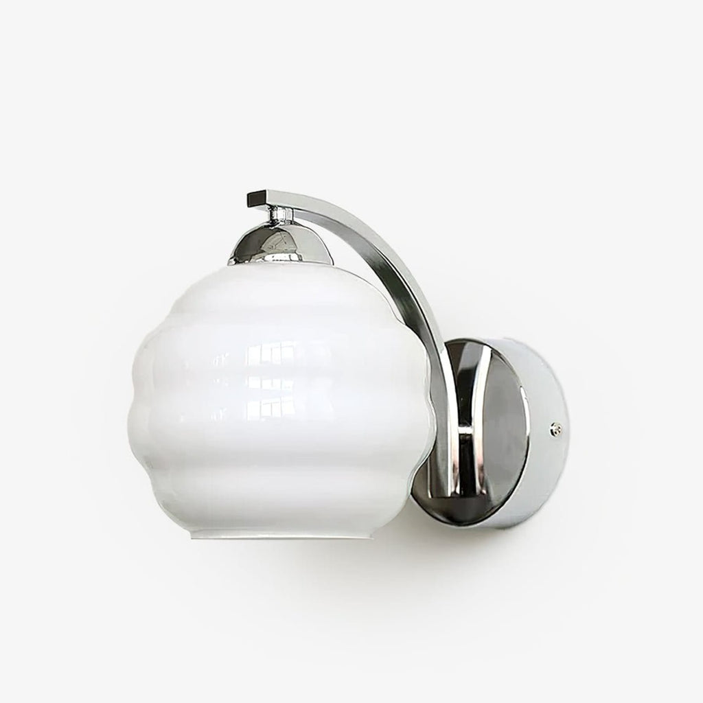 Modern Iron and Glass Wall Sconce With Warm LED Glow