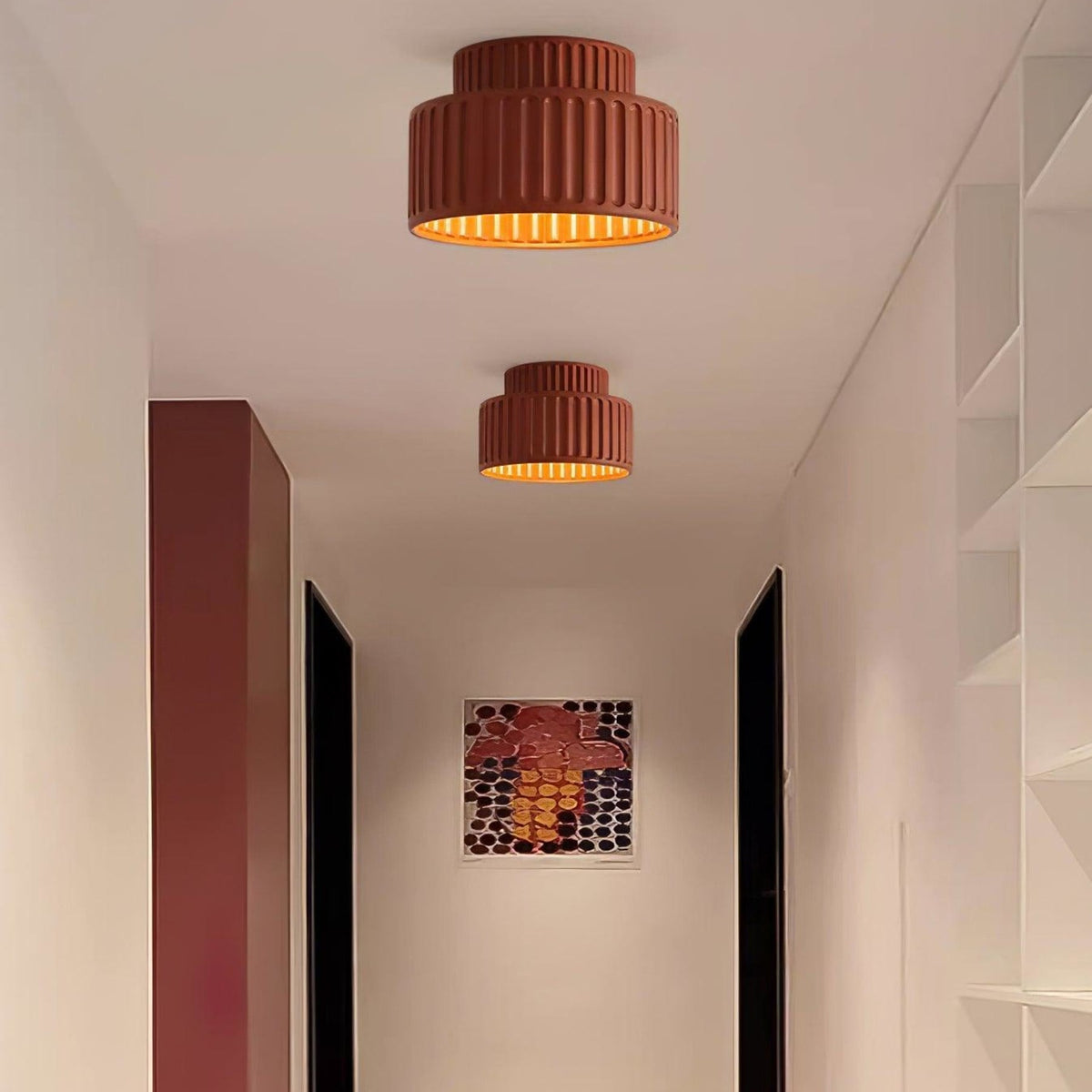 Modern Semi-Flush Ceiling Light for Living Room and Bedroom