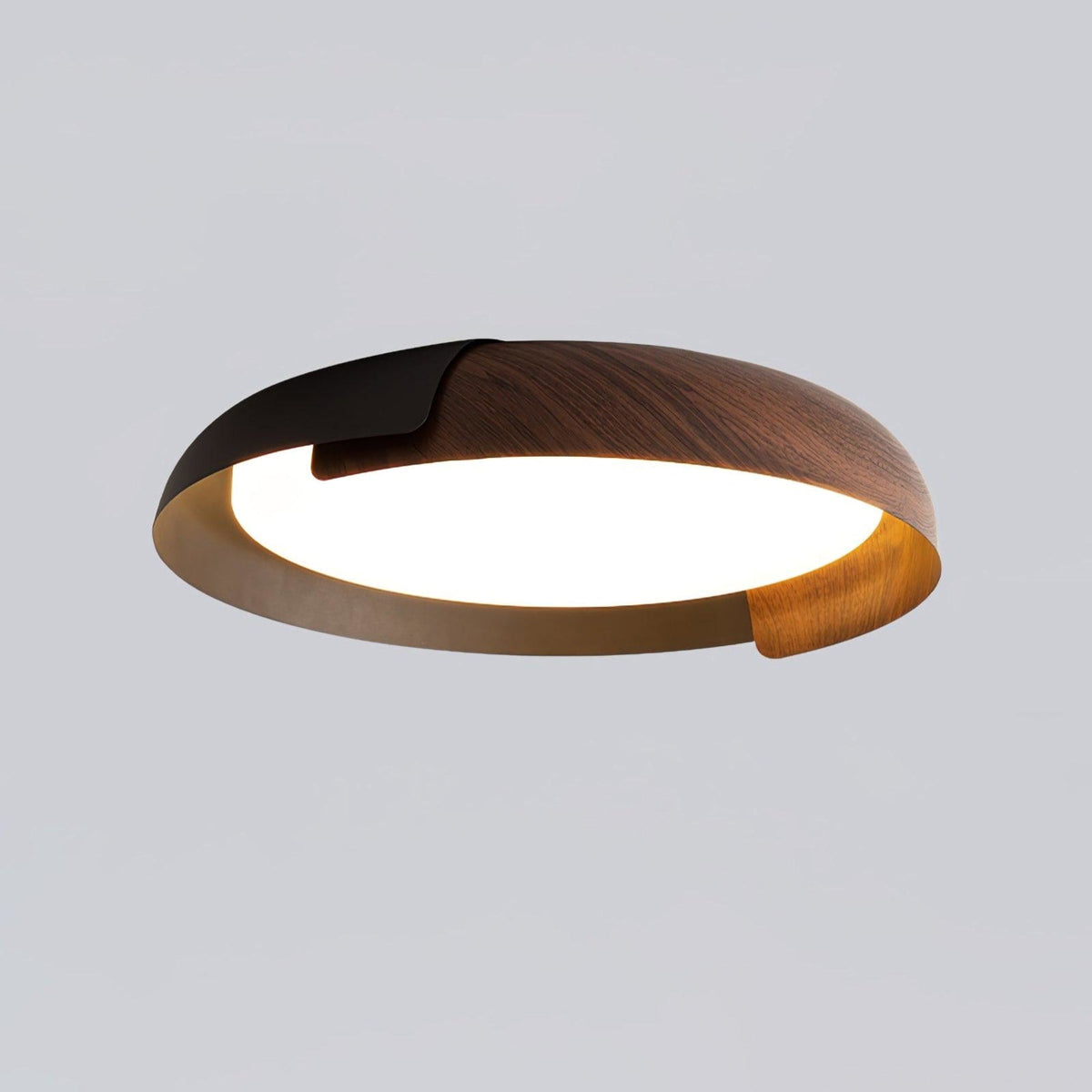 Modern Wood Flush Mount Ceiling Light for Living Room