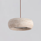 Modern Travertine Stone Pendant Light With Dimmable Remote Control