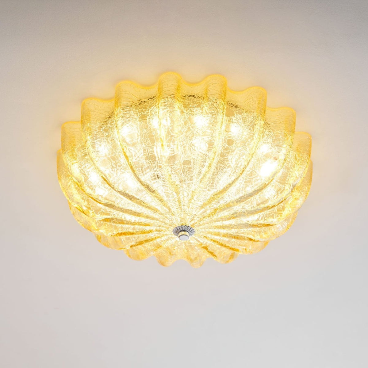 Vintage Glass Flush Mount Ceiling Light for Living Room