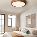 Scandinavian Wood Flush Mount Ceiling Light for Living Room