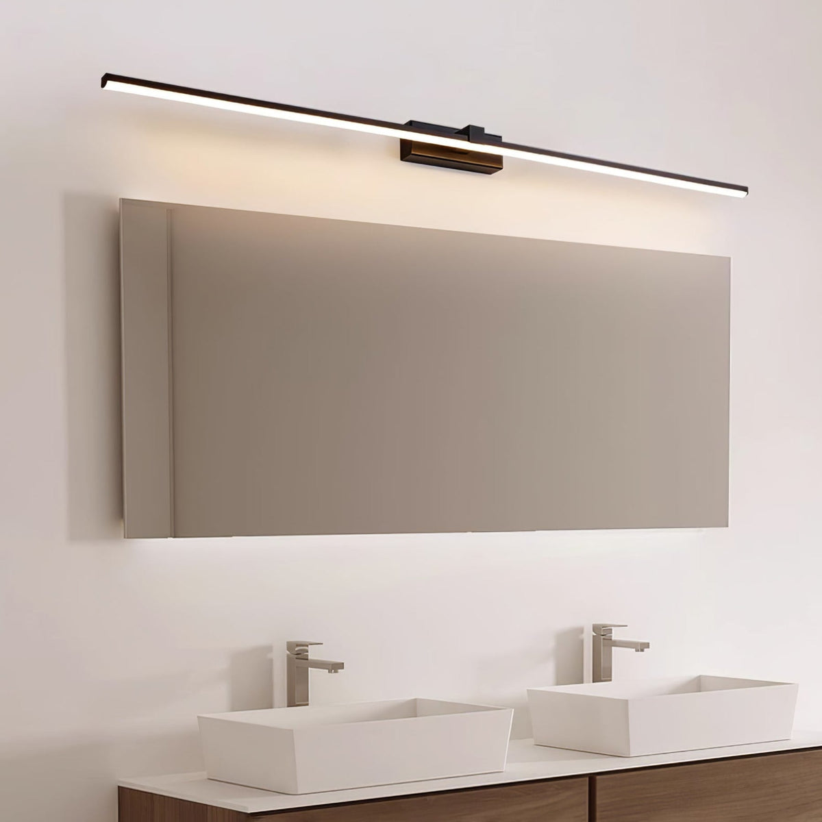 Modern Iron Linear Wall Sconce With Integrated LED for Hallway