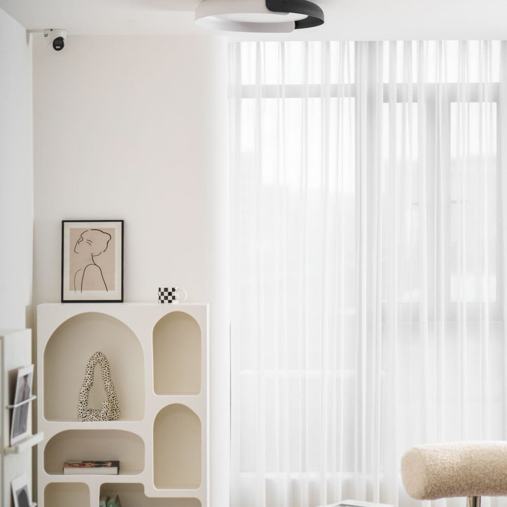 Modern Wood Flush Mount Ceiling Light for Living Room