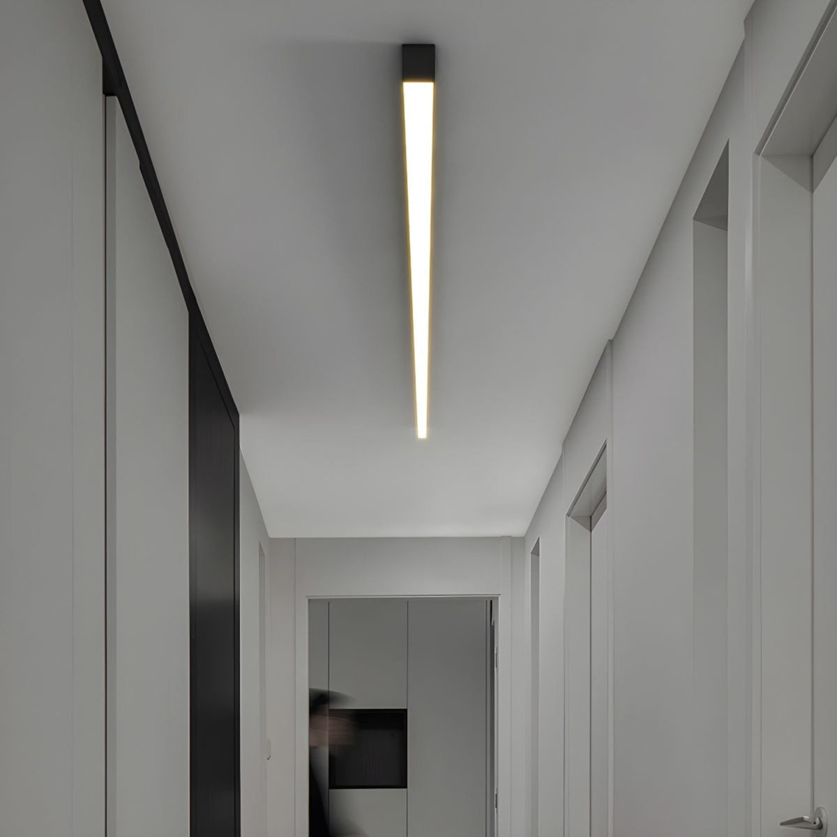 Minimalist Linear Metal Ceiling Light for Living Room