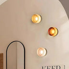 Modern Glass Wall Sconce With Adjustable LED Glow