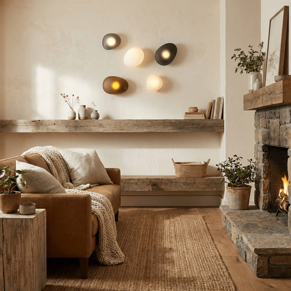 Modern Glass Wall Sconce With Warm Glass Shades