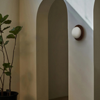 Nordic Natural Wood Wall Sconce LED Light With Globe Shade