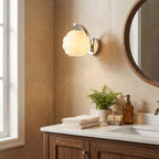 Modern Iron and Glass Wall Sconce With Warm LED Glow