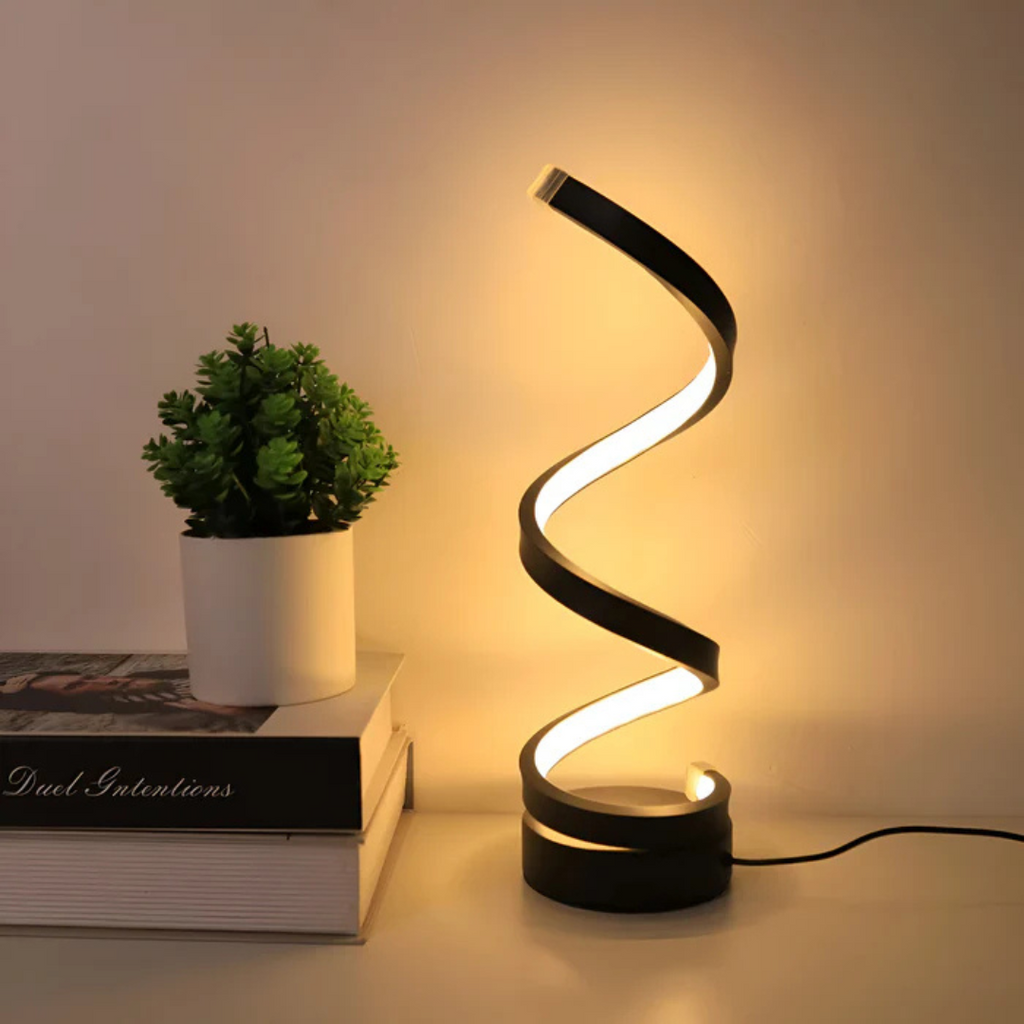 Modern Aluminum Table Lamp With USB Power