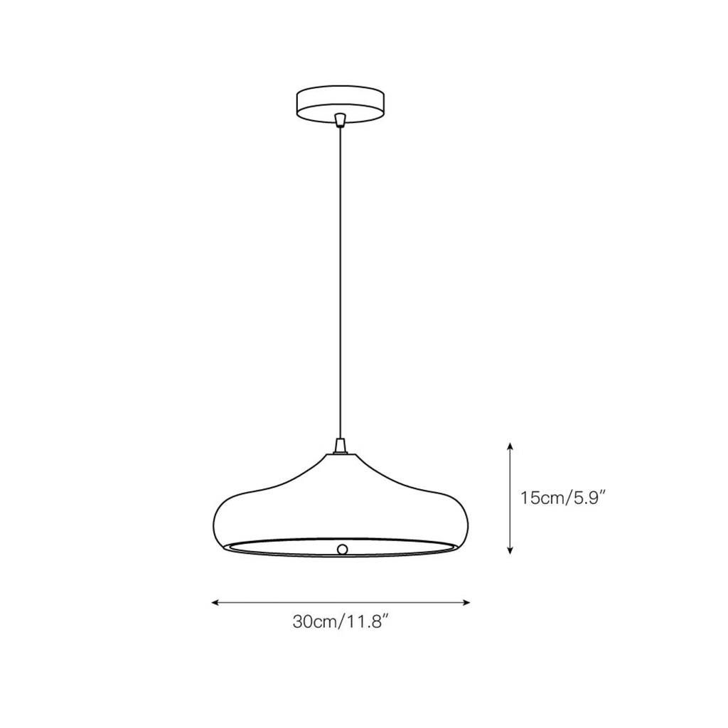 Modern Iron Pendant Light With Warm LED Glow