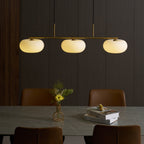 Modern Glass Pendant Light With Tri-Color LED Glow