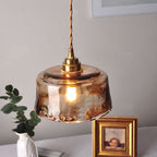 Modern Glass Pendant Light With Warm LED Glow