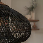 Handmade Rattan Pendant Lights With Woven Dome Shade