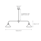 Modern Brass Pendant Light With Ceramic Shades for Dining Room